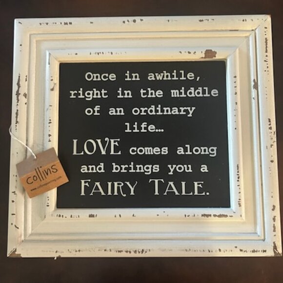 NWT Once in Awhile Distressed Farmhouse Style Wall Art Inspirational Home Decor - Picture 1 of 9